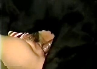 Vintage bestiality porn - Hot lady got missionary banged by black dog