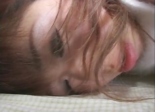 Slutty nude dog porn makes Japanese babe wanna swallow